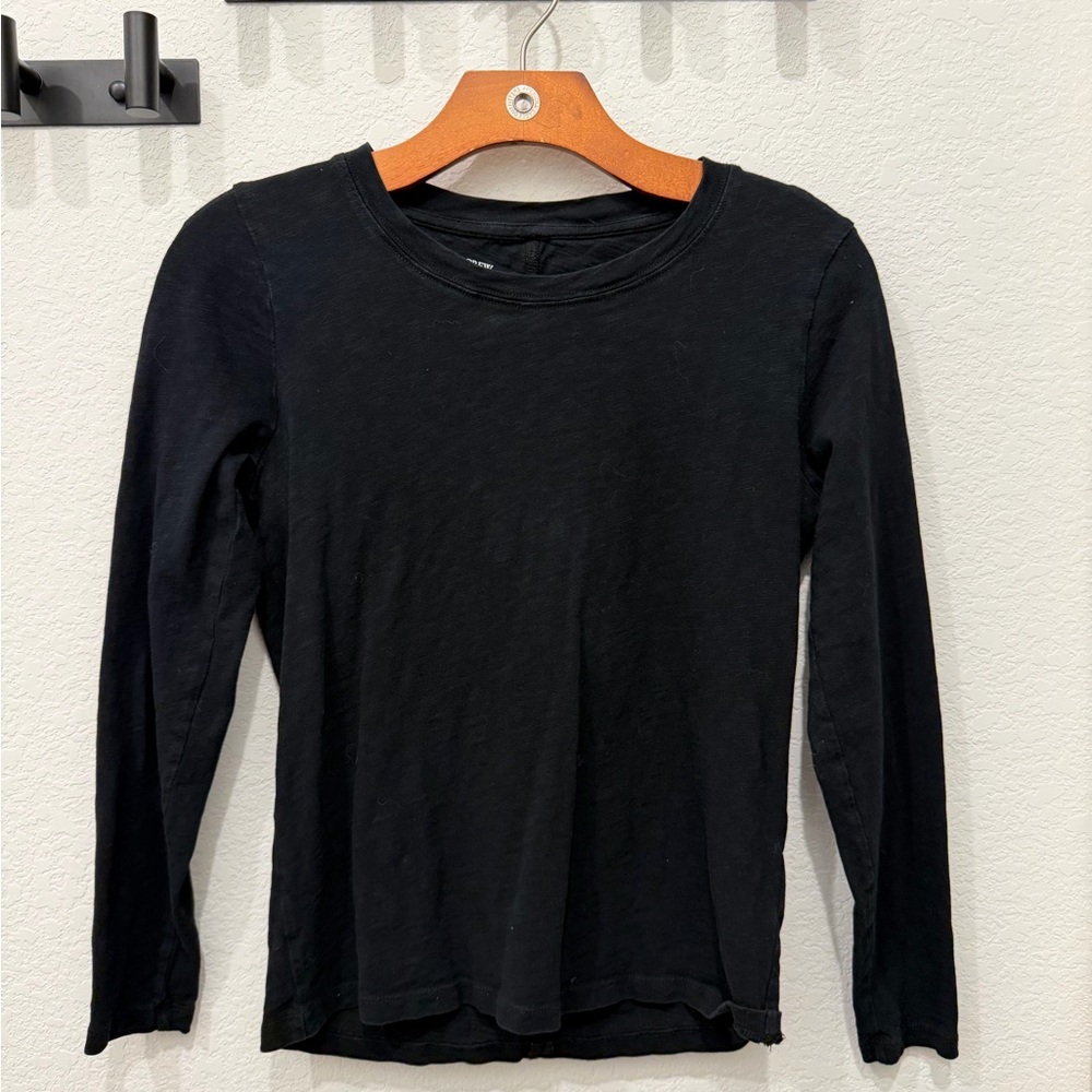 J. Crew Elegant Black Long Sleeve Tee